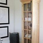 Antique Linen Cabinet With Glass Doors