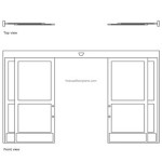 Automatic Sliding Glass Door Dwg