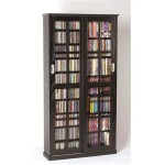 Black Dvd Storage Cabinet Glass Doors