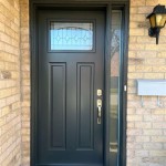 Black Glass Front Door With Sidelights