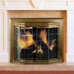 Brass Fireplace Screen Glass Doors