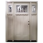 Craftsman Fiberglass Front Door With Sidelites And Transom