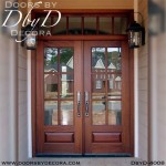 Double Front Door With Glass And Transom