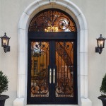 Entry Door With Wrought Iron Glass