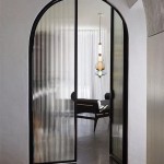 Fluted Glass Door