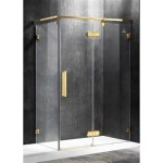 Frameless Glass Shower Doors With Gold Hardware