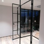 Glass Door Black Metal Frame