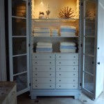 Linen Cabinet Glass Doors