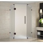 Neo Angle Frosted Glass Shower Doors