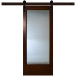 Rain Glass Sliding Barn Door