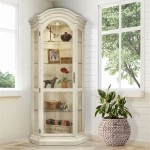 Short Corner Curio Cabinet With Glass Doors