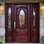 Solid Wood Front Door With Oval Glass