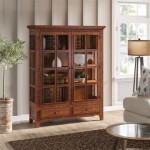 Tall Narrow Bookshelf With Glass Doors